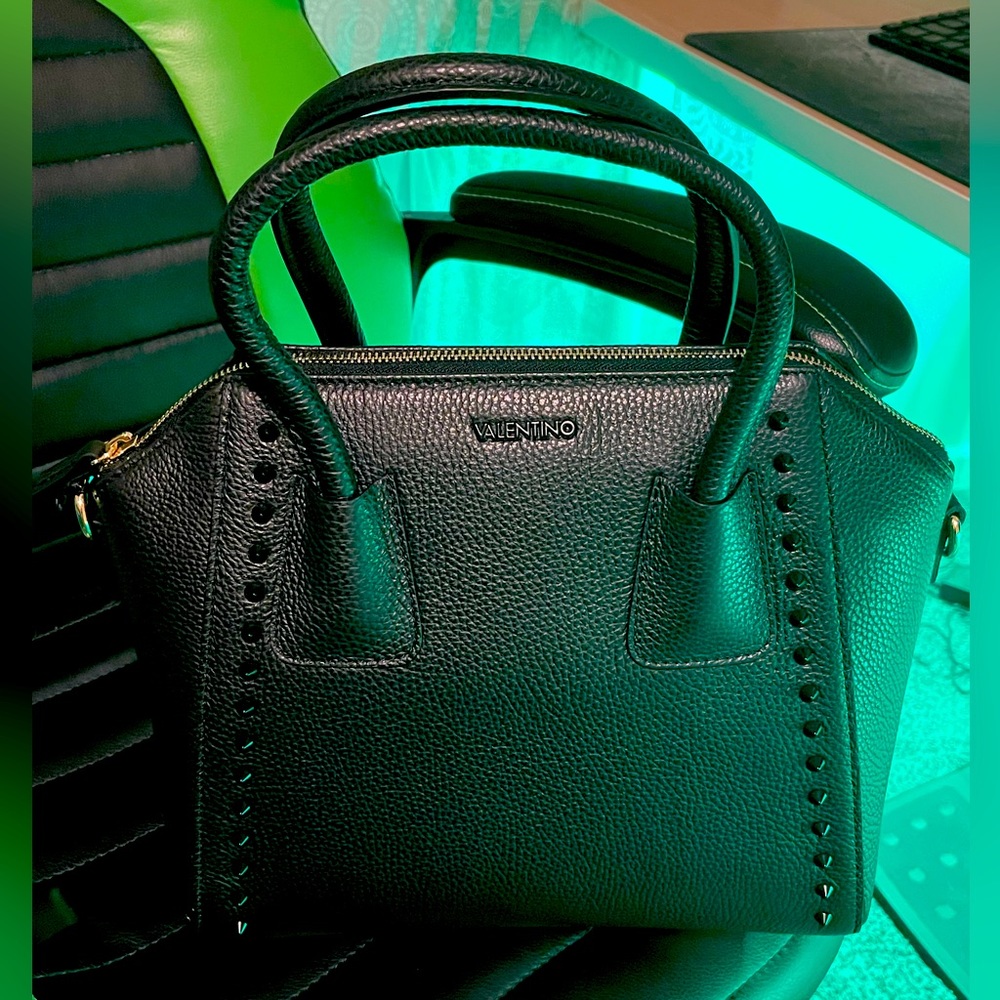 VALENTINO STUD SATCHEL HANDBAG